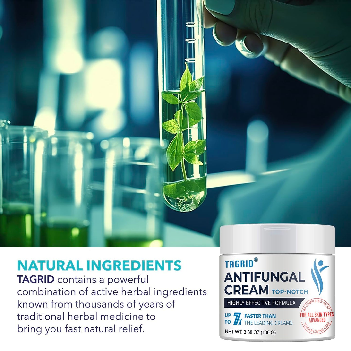 TAGRID antifungal cream with natural inspired ingredients and clotrimazole 1 percent supports skin comfort and daily care routine