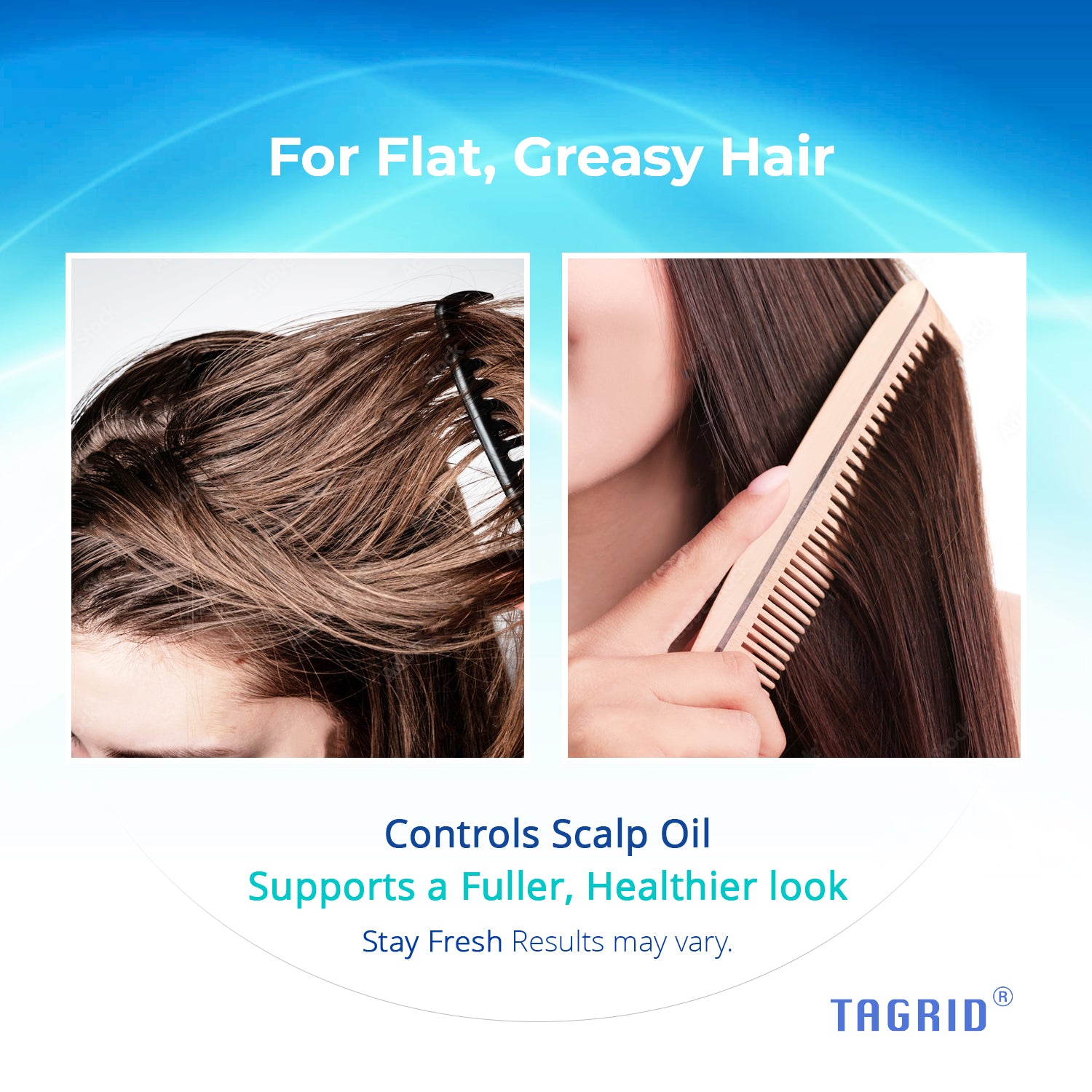 TAGRID 1% Ketoconazole Scalp Support Shampoo - Controls scalp oil and supports a fuller, healthier look. Helps with flat, greasy hair and scalp oil issues.