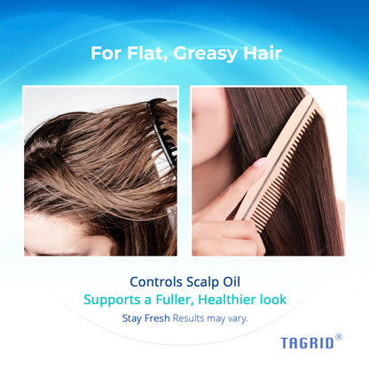 TAGRID 1% Ketoconazole Scalp Support Shampoo - Controls scalp oil and supports a fuller, healthier look. Helps with flat, greasy hair and scalp oil issues.