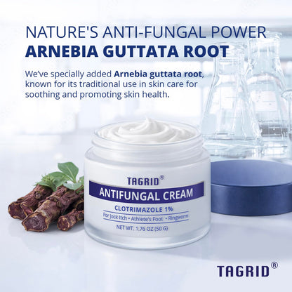 TAGRID antifungal cream natural formula – anti ringworm and antifungal skin cream for body with Arnebia Guttata root for fungal skin conditions