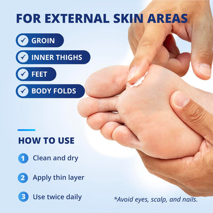 TAGRID antifungal cream for skin folds, inner thighs and feet – easy to apply for daily antifungal skin care