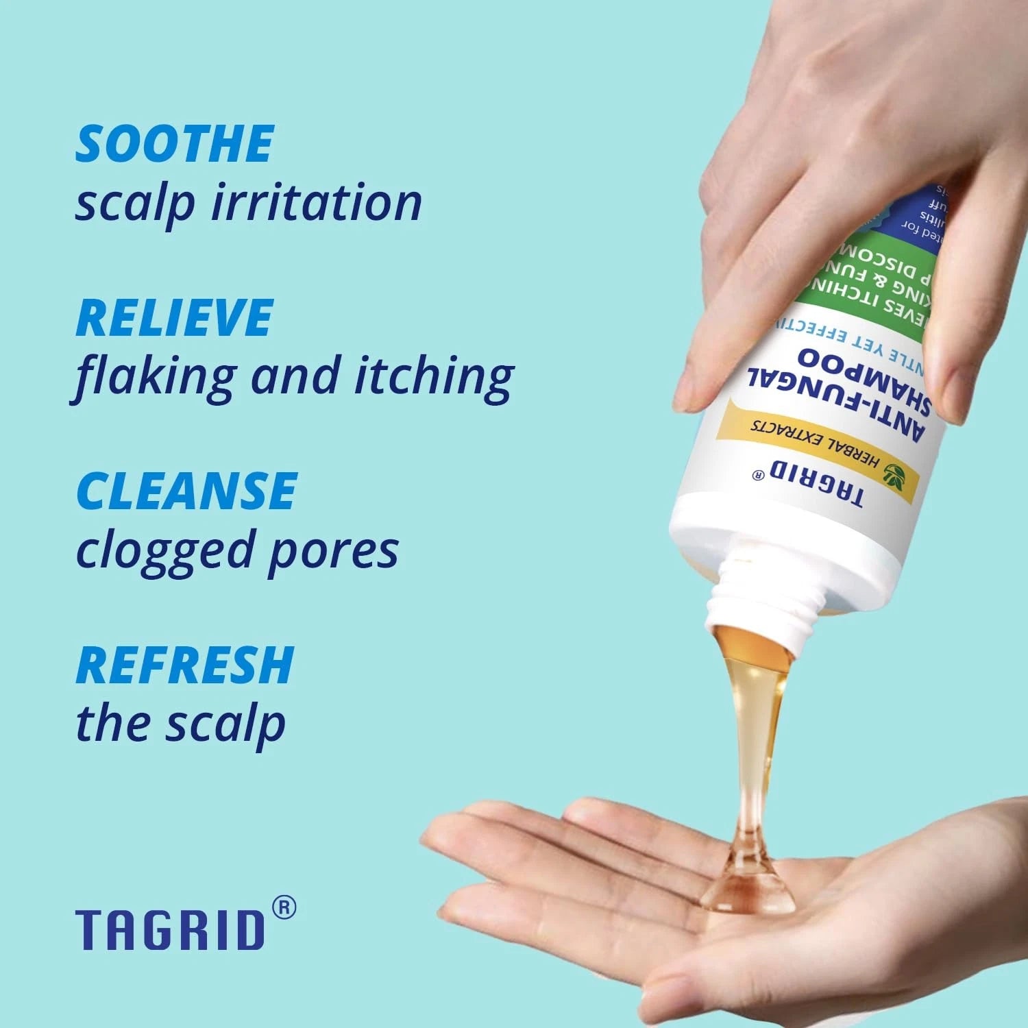 TAGRID Anti-Fungal Shampoo - Soothe scalp irritation, relieve flaking and itching, cleanse clogged pores, and refresh the scalp. Ideal for folliculitis-prone and oily scalp types.