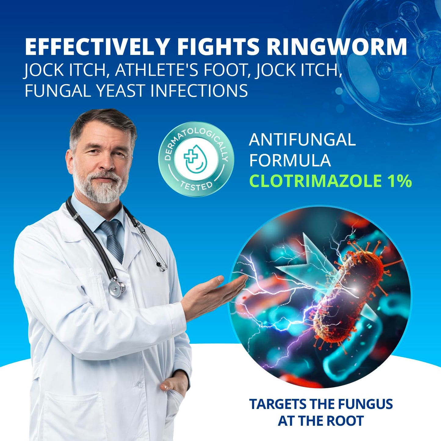 antifungal cream with clotrimazole 1 percent supports relief of fungal skin issues and helps protect skin with a dermatologist tested formula