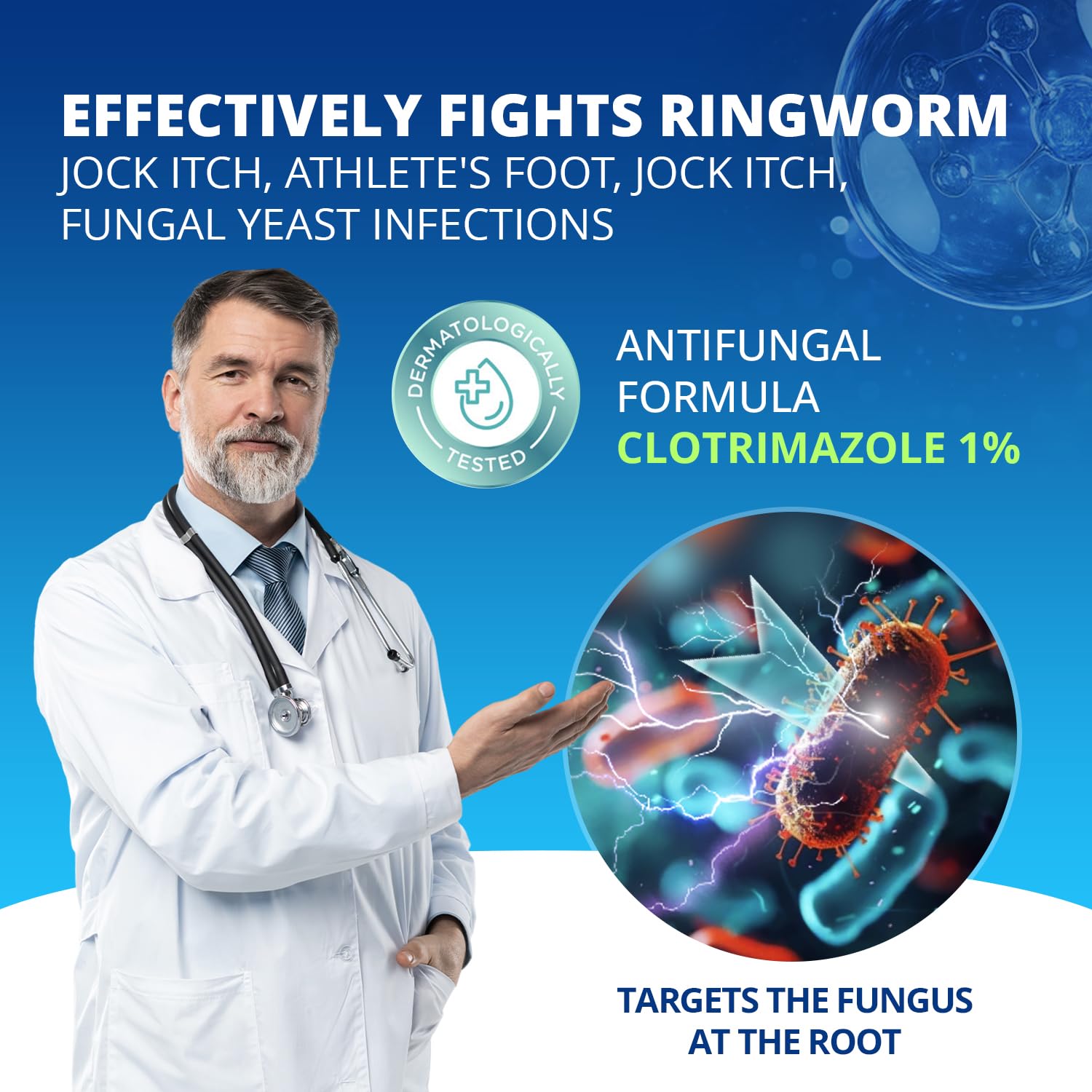 antifungal cream with clotrimazole 1 percent supports relief of fungal skin issues and helps protect skin with a dermatologist tested formula