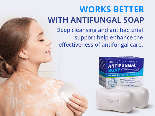 TAGRID Antifungal Soap - Deep cleansing and antibacterial support to enhance the effectiveness of antifungal treatments