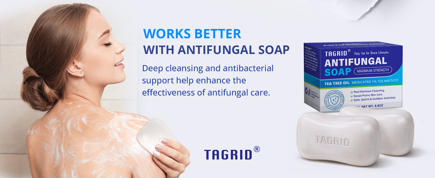 TAGRID Antifungal Soap - Deep cleansing and antibacterial support to enhance the effectiveness of antifungal treatments
