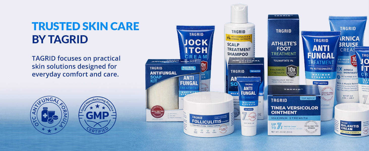 TAGRID Antifungal Cream - Simple daily application, fast-absorbing formula for effective relief from fungal skin discomfort