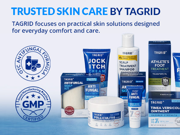 TAGRID Antifungal Cream - Simple daily application, fast-absorbing formula for effective relief from fungal skin discomfort