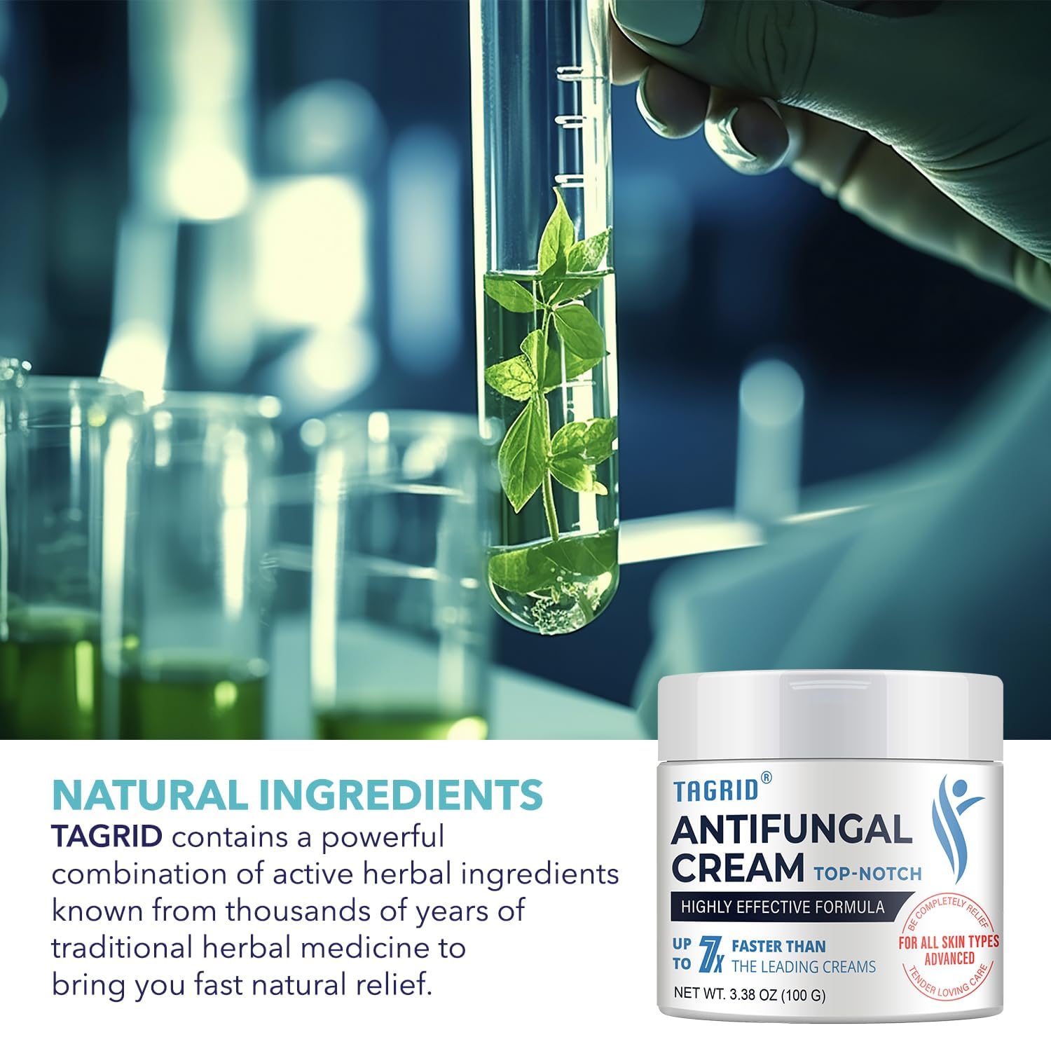 TAGRID antifungal cream with natural inspired ingredients and clotrimazole 1 percent supports skin comfort and daily care routine