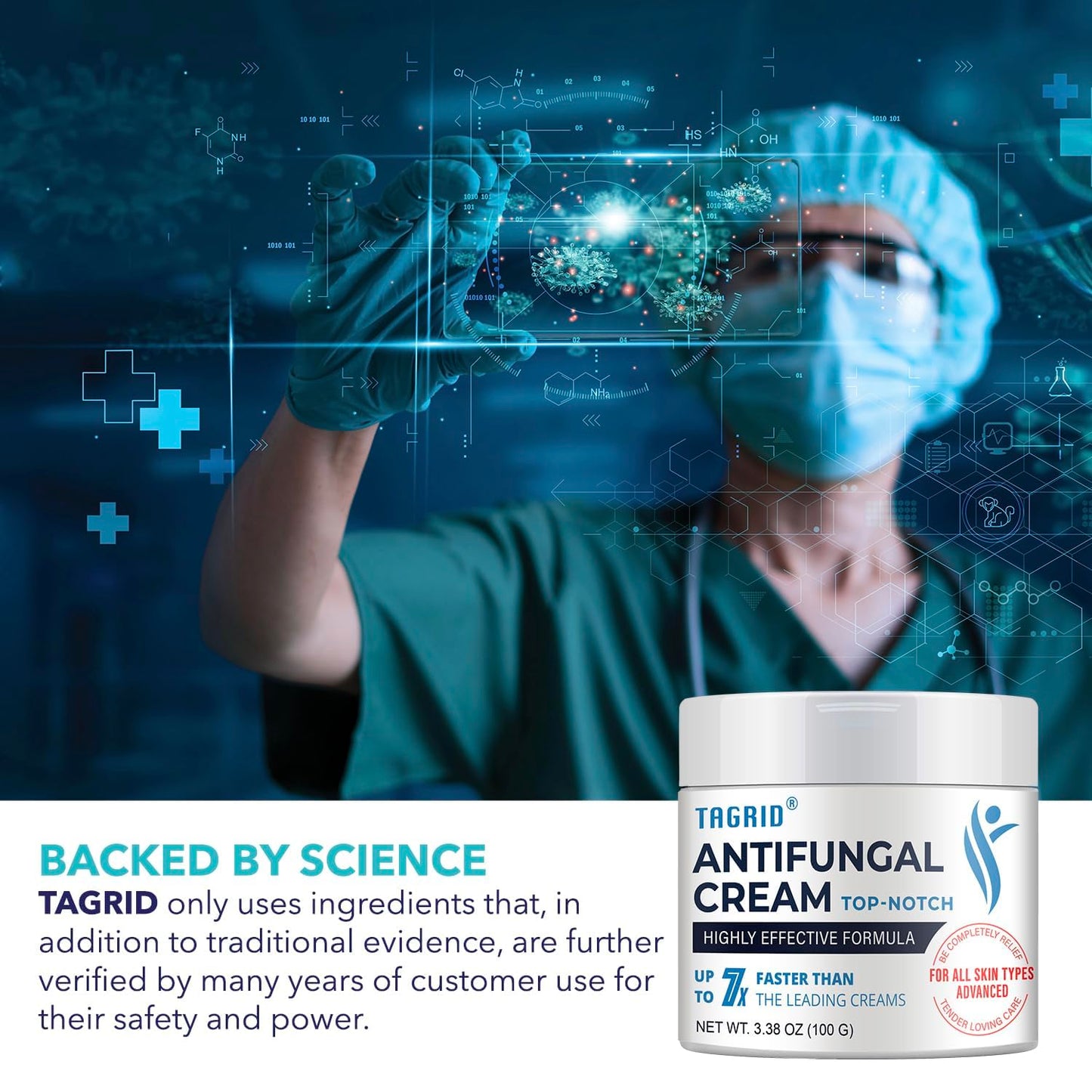 TAGRID antifungal cream science backed formula with clotrimazole 1 percent supports skin health and comfort with clinically inspired ingredients