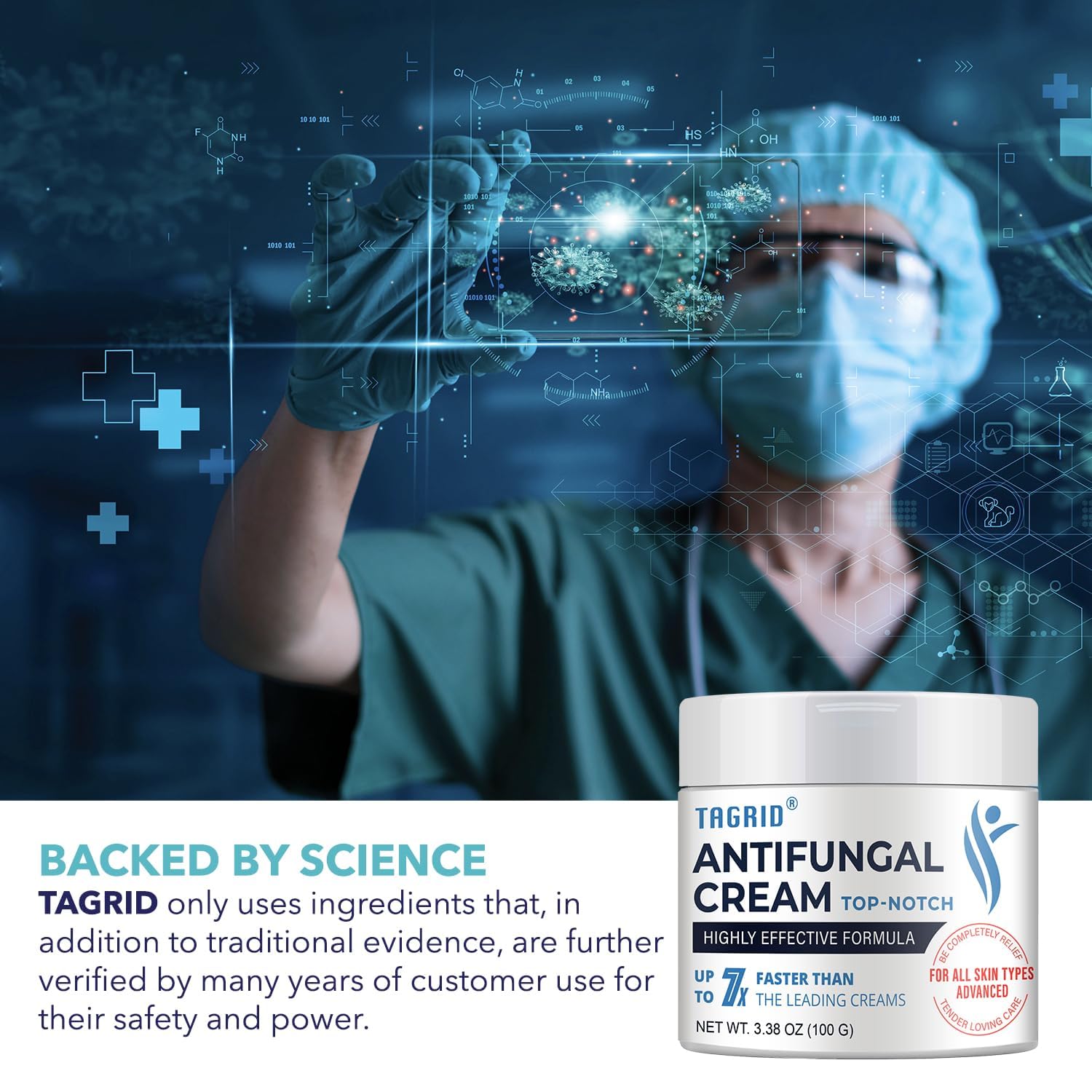 TAGRID antifungal cream science backed formula with clotrimazole 1 percent supports skin health and comfort with clinically inspired ingredients