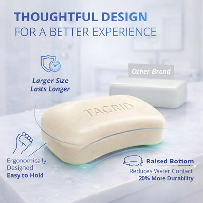 TAGRID antifungal soap bar with ergonomic design supports easy grip long lasting use and improved durability for daily cleansing