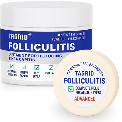 TAGRID folliculitis ointment and soap set with miconazole supports scalp and skin care routine for irritation and daily cleansing