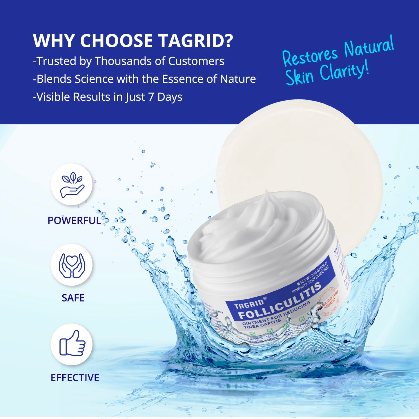 TAGRID folliculitis treatment antifungal ointment helps relieve ingrown hair irritation restore skin clarity and support healthy skin repair