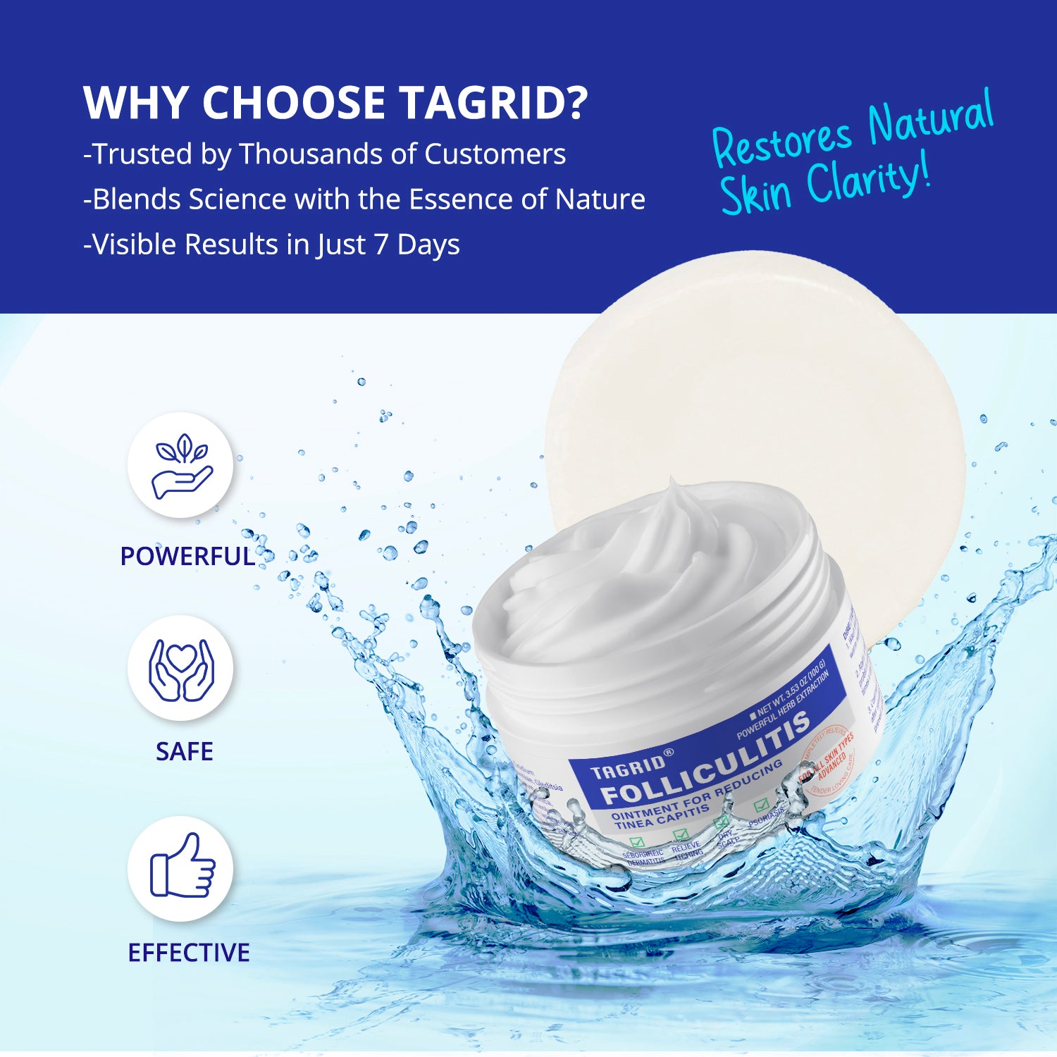 TAGRID folliculitis treatment antifungal ointment helps relieve ingrown hair irritation restore skin clarity and support healthy skin repair