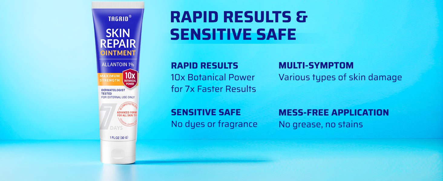 TAGRID Skin Repair Ointment tube with fast absorbing non greasy formula designed for sensitive skin supports relief of irritation redness ingrown hair and daily skin repair care