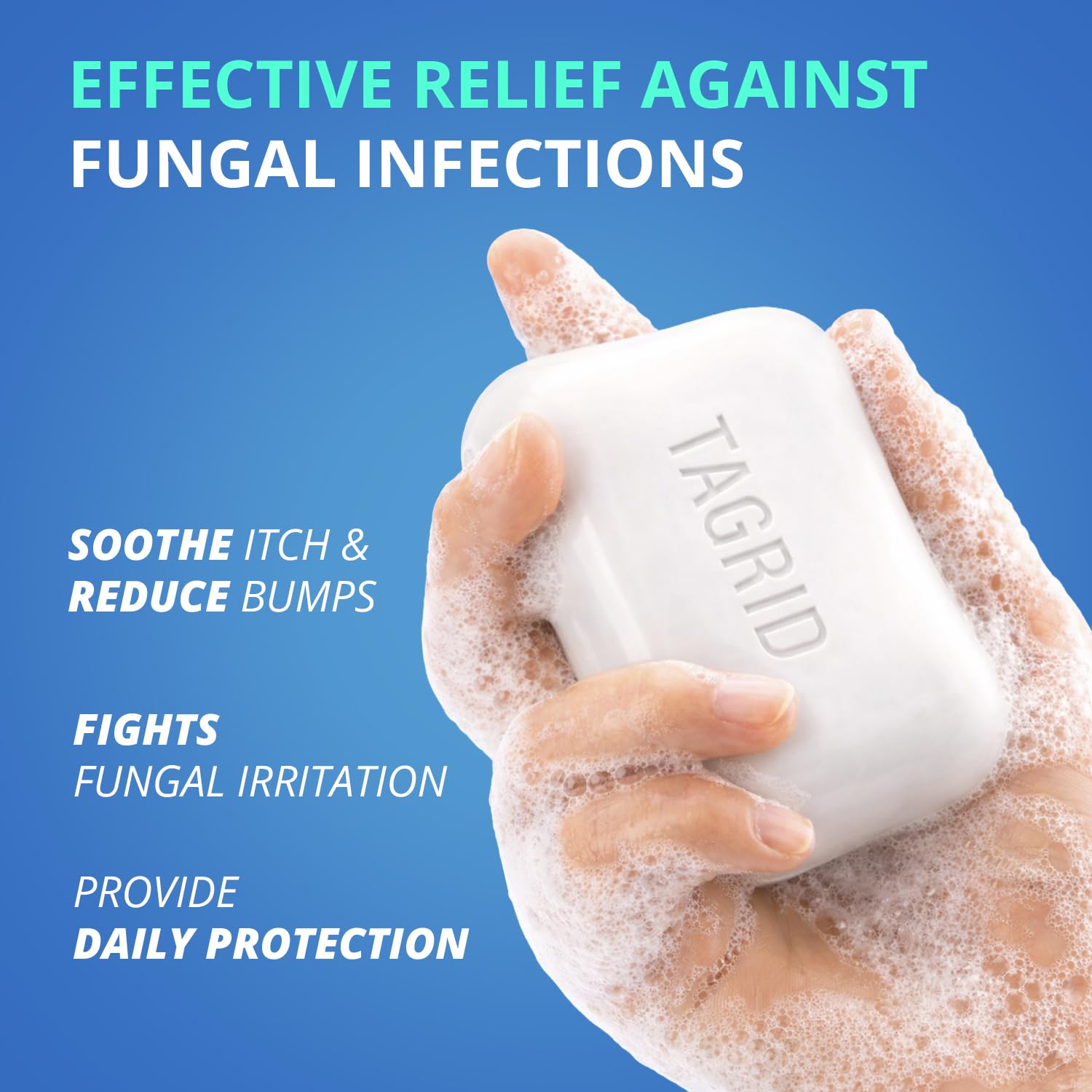 TAGRID antifungal soap for daily cleansing helps support skin comfort and maintain a clean and healthy skin environment