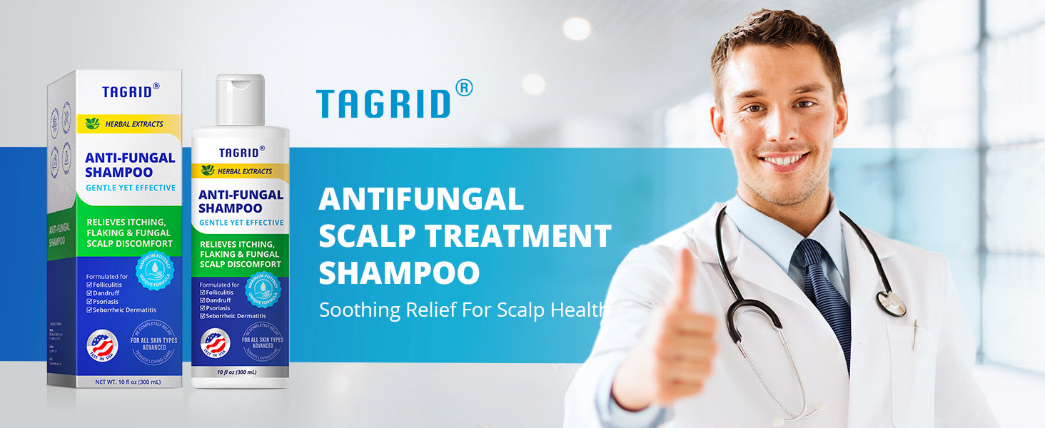 Tagrid Anti-Fungal Scalp Treatment Shampoo - Soothing Relief from Fungal Scalp