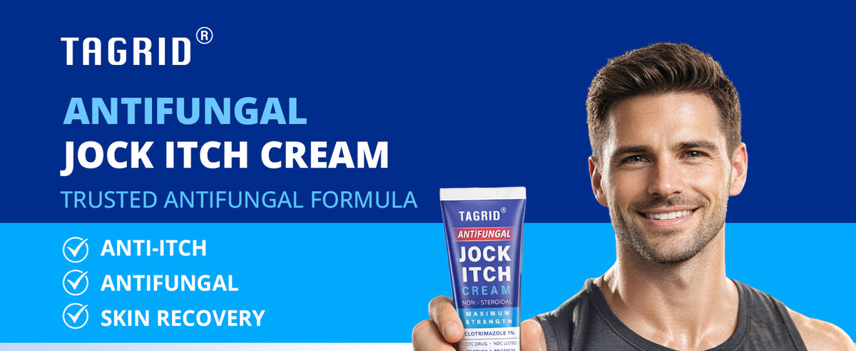 Antifungal jock itch cream with clotrimazole 1% helps relieve itching and supports skin recovery dermatologist recommended for all skin types