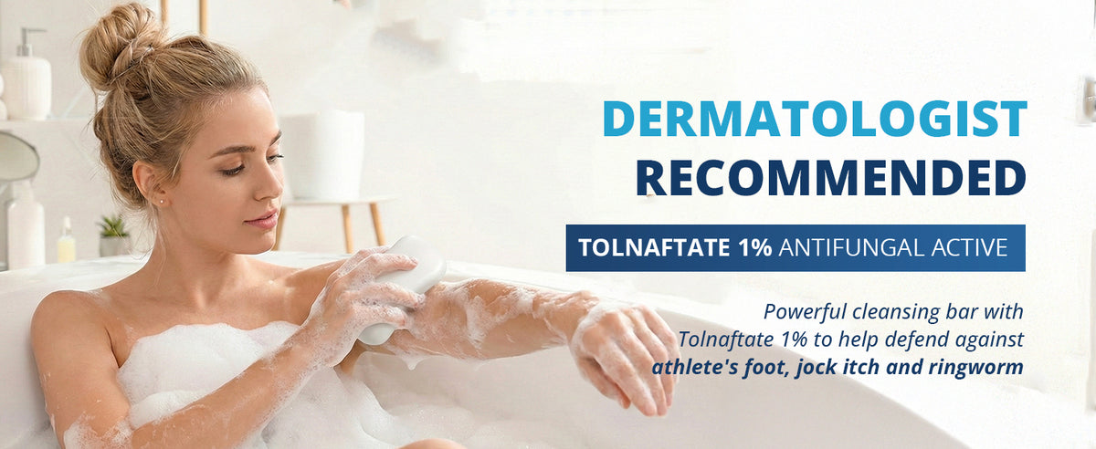 TAGRID antifungal soap with tolnaftate 1, dermatologist recommended cleansing bar, helps wash away fungus and relieve itching, suitable for athlete foot jock itch and ringworm with daily shower use