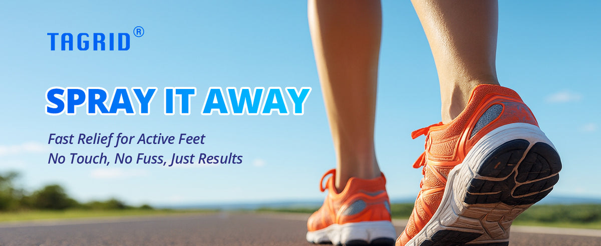 TAGRID antifungal spray with tolnaftate 1 athletes foot treatment no touch spray application for active lifestyle helps provide fast relief from itching, burning and foot discomfort