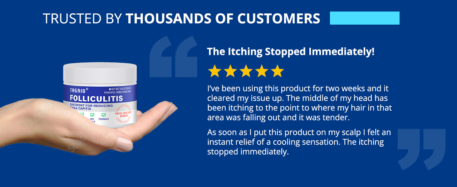 tagrid folliculitis cream customer review, helps relieve itching and scalp irritation, antifungal treatment for sensitive skin, soothing cooling effect for inflamed areas
