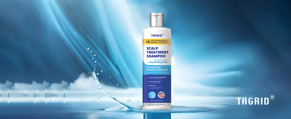 TAGRID ketoconazole scalp treatment shampoo product image, hydrating formula for dandruff control, itchy scalp relief and daily scalp care support
