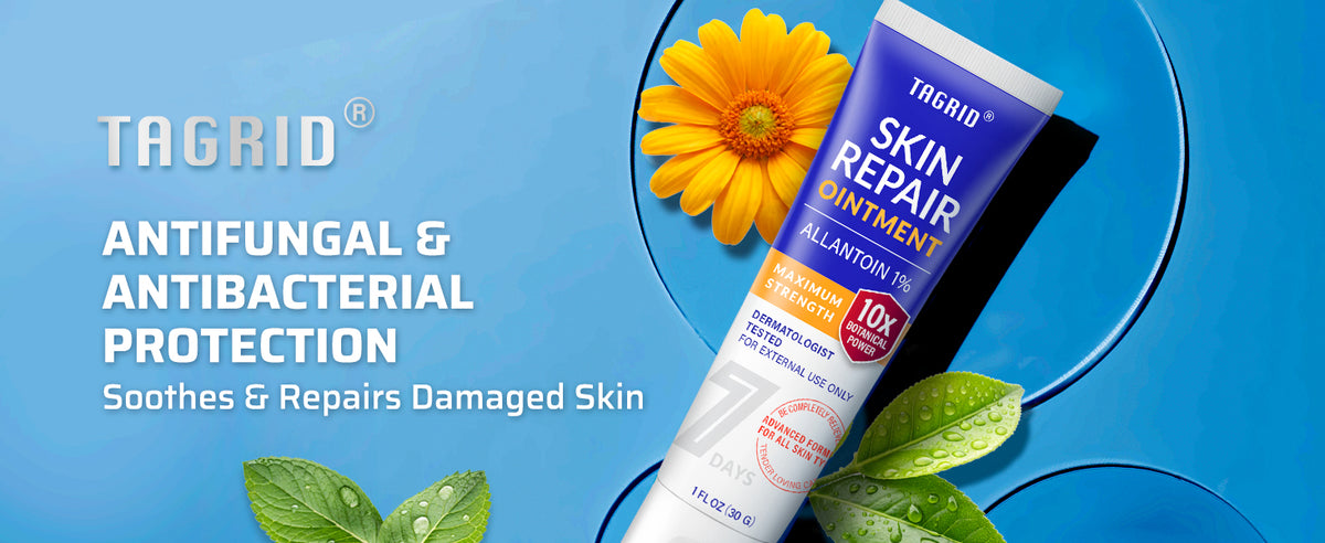 TAGRID skin repair ointment with 1 percent allantoin skin protectant, supports skin hydration and barrier care, helps soothe dryness and irritation with lightweight non greasy formula for daily use